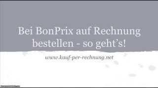 So kauft man bei BonPrix auf Rechnung [upl. by Kcirdorb]