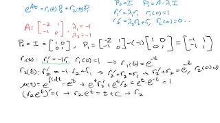 2x2 matrix exponential with Putzer algorithm [upl. by Ellery550]