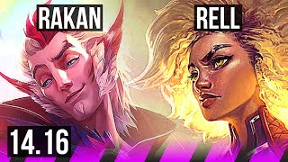 RAKAN amp Lucian vs RELL amp Ashe SUP  1600 games 217  NA Grandmaster  1416 [upl. by Vasiliki]