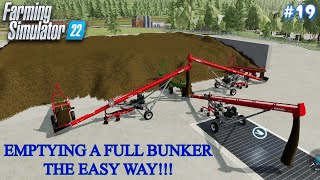 Emptying a FULL Silage Bunker the easy way  Using Belt System  FS 22 Timelapse [upl. by Tesil41]