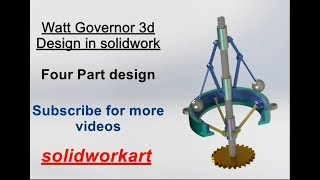 Watt Governor 3D Design in solidwork [upl. by Enohsal]