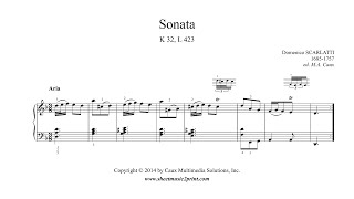 Scarlatti  Sonata K 32 L 423  Aria [upl. by Virgie]