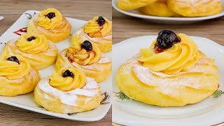 Baked zeppole the classic Neapolitan recipe to do in a few minutes [upl. by Niwle315]