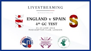 England v Spain Golf Croquet Test Match 2024  Day 1 Session 2 [upl. by Vijnas]