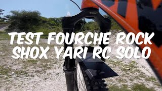 TEST DE LA FOURCHE ROCK SHOX YARI RC SOLO AIR [upl. by Kitty]