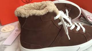 HERMES Suede Goatskin Woolskin Daydream Sneakers [upl. by Snapp597]