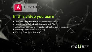 Tiles Representation using amp Scaling hatch command as per size in Autocad [upl. by Whitman]