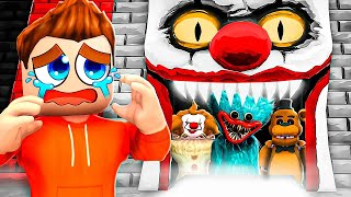 Steige NIEMALS in den HORROR AUFZUG in Roblox 🤡👹 [upl. by Reywas]