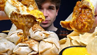 ASMR MUKBANG EXTRA CHEESE BURRITOS amp CHIPS  WITH CHEESE [upl. by Omor966]