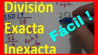 Division Exacta e Inexacta  🙂Comparación de Divisiones ☑️🙂 [upl. by Daphne]