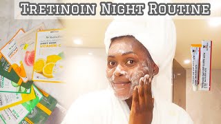 DO THIS TRICK BEFORE USING TRETINOIN ON YOUR SKIN  TRETINOIN NIGHT ROUTINE  FACE MASK [upl. by Thornburg]