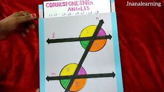 Maths Working model Parallel lines cut by transversal Different types of angles Maths TLM [upl. by Orsola]