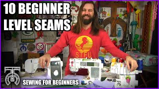 10 Beginner Level Sewing Seams How to use a sewing machine tutorial  Brother ST150HDH [upl. by Nylrem618]