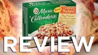 Marie Callenders Comfort Bakes Three Meat and Four Cheese Lasagna Video Review Freezerburns Ep546 [upl. by Norling]