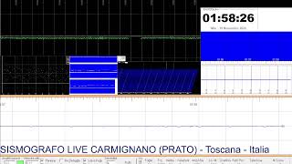 SISMOGRAFO LIVE CARMIGNANO PRATO Toscana  Italia [upl. by Eslud134]