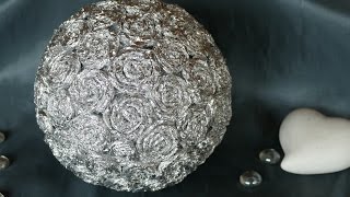 Kugel basteln – Wohndeko basteln aus Alufolie fürs ganze Jahr – tinker living room decoration [upl. by Hsirehc236]