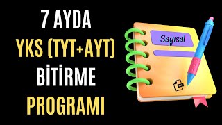 7 Ayda YKS  TYT  AYT  Bitirme Programı  Sayısal  Ücretsiz  Güncel [upl. by Kelby505]