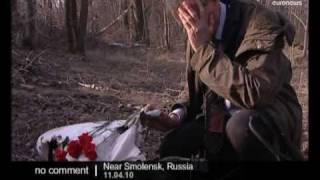 Death of Lech Kaczynski Putin on crash site [upl. by Valer]