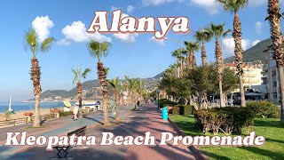 Alanya Kleopatra Beach Promenade  March 2024 [upl. by Ayik]