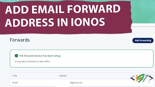 How to Set Email Forwarding Address in Ionos Hosting  Email Forward [upl. by Jordon431]