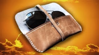 Super Simple Sunglass Sleeve from Scrap Leather [upl. by Leizahaj674]