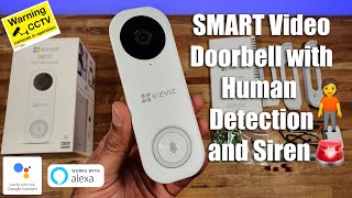 Smart Video Doorbell with AI and Siren  EZVIZ DB1C Video Doorbell [upl. by Nnyled626]