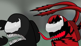 Venom scared by Carnage in Among us Part 8  Avengers Animation [upl. by Ilatfan165]