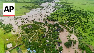 Floods submerge parts of Kenyas capital [upl. by Aleahcim]