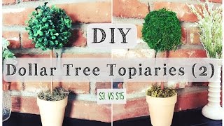 DIY Topiary  Dollar Tree Room Decor for 3 [upl. by Labanna]