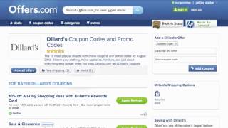 Dillards Coupon Code 2013  How to use Promo Codes and Coupons for Dillardscom [upl. by Ahseel]