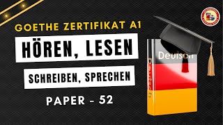 Start Deutsch A1 Hören Prüfung 2024  Paper  52  Hören Lesen  Schreiben Sprechen [upl. by Luci]