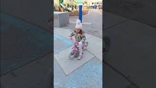 BALANCE BIKE  Aisha first time able to balance [upl. by Ecinnej]