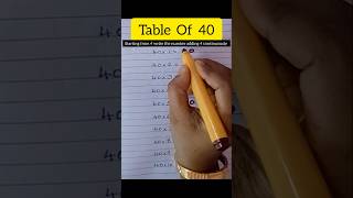 Multiplication Table Trick Of 40 😲🧠 christosirjvlog shorts tabletrick maths mathstricks table [upl. by Vallery]