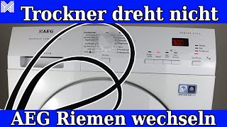 AEG Lavatherm Trockner Riemen wechseln  AEG Trockner dreht sich nicht  Wäsche wird nicht trocken [upl. by Eneles820]