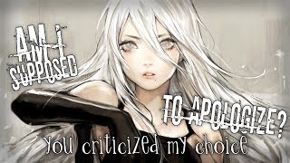 ❖ Nightcore ❖ ⟿ Am I supposed to apologize lyrics [upl. by Bogart389]