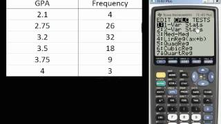 Median of a Frequency Distribution using graphing calculators [upl. by Tuesday942]