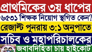 প্রাথমিকে ৩য় ধাপে ৬৫৩১ শিক্ষক নিয়োগ কেন স্থগিত করা হলোরেজাল্ট পুনরায় ৩১ অনুপাতে হবার সম্ভাবনা [upl. by Ardnasirhc]