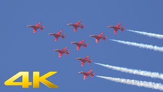 4K  British Red Arrows air display at Payerne Air Show Air14 [upl. by Hale]