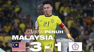 Goal DEBUT Adib Raop👏 FULL MATCH Malaysia vs Chinese Taipei 31 Kelayakan Piala Dunia 2024 [upl. by Rediah]