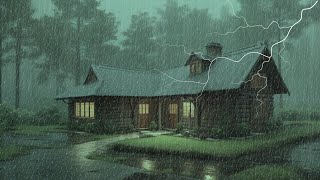 DEEP SLEEP  Heavy Rain on a Tin Roof for Sleeping heavy rain on tin roof with thunder rain sounds [upl. by Varion744]