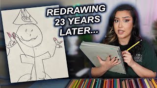 I Redrew My FIRST Drawing 23 Years Later see my progress [upl. by Moretta]