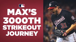 Max Scherzers AWESOME career  A look back at his journey to 3000 Ks [upl. by Nuawd757]