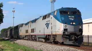 7 Trains around Auburn Virden and Chatham Illinois [upl. by Ahseuqram]