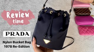 PRADA NYLON BUCKET BAG 1978 REEDITION Everything You Need to Know REVIEW [upl. by Kappel]