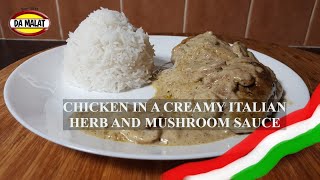 Creamy Italian Herb and Mushroom Chicken Recipe  Creamy Mushroom and Garlic Chicken [upl. by Einnij805]