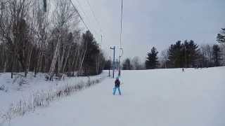 Riding the Hall Tbar Beartown Ski Area New York [upl. by Htiekal]