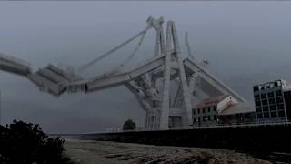 Video del crollo ponte Morandi [upl. by Rimaa763]