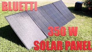 Bluetti 350w Solar Panel running a fridge freezer and TV [upl. by Athiste]