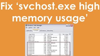 How to fix svchostexe high memory usage in windows 7 [upl. by Burnley338]