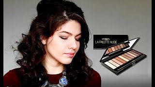 Machiaj in tonuri neutre cu paleta quotLa Palette Nudequot Loreal Paris [upl. by Amena]